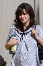 ZOOEY DESCHANEL Arrives at Jimmy Kimel Live! in Hollywood