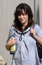 ZOOEY DESCHANEL Arrives at Jimmy Kimel Live! in Hollywood