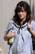 ZOOEY DESCHANEL Arrives at Jimmy Kimel Live! in Hollywood