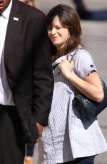 ZOOEY DESCHANEL Arrives at Jimmy Kimel Live! in Hollywood