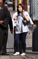 ZOOEY DESCHANEL Arrives at Jimmy Kimel Live! in Hollywood