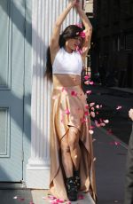 ADRIANA LIMA on the Set of a Maybelline Photoshoot in New York 04/21/2015