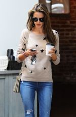 ALESSANDRA AMBROSIO Out for Coffee in Brentwood 04/20/2015