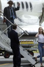 AMBER HEARD and Johnny Depp Arrives at Airport in Brisbane