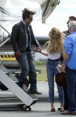 AMBER HEARD and Johnny Depp Arrives at Airport in Brisbane