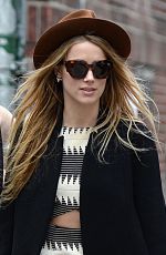 AMBER HEARD Out and About in New York 04/17/2015