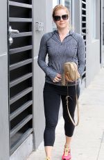 AMY ADAMS in Leggngs Leaves a Gym in Beverly Hills 04/22/2015