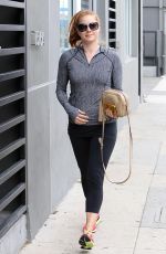 AMY ADAMS in Leggngs Leaves a Gym in Beverly Hills 04/22/2015