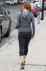 AMY ADAMS in Leggngs Leaves a Gym in Beverly Hills 04/22/2015