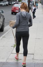 AMY ADAMS in Leggngs Leaves a Gym in Beverly Hills 04/22/2015