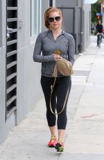 AMY ADAMS in Leggngs Leaves a Gym in Beverly Hills 04/22/2015