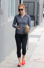 AMY ADAMS in Leggngs Leaves a Gym in Beverly Hills 04/22/2015