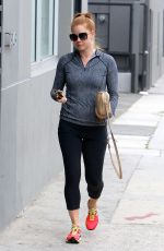 AMY ADAMS in Leggngs Leaves a Gym in Beverly Hills 04/22/2015