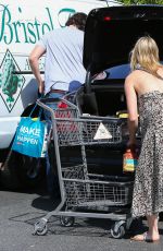 AMY SMART Shopping at Bristol Farms in West Hollywood