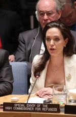 ANGELINA JOLIE at Women in the World Summit in New York