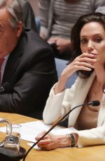 ANGELINA JOLIE at Women in the World Summit in New York