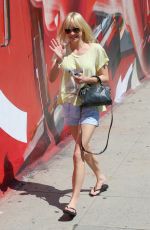 ANNA FARIS in Jeans Shorts Out and About in Los Angeles