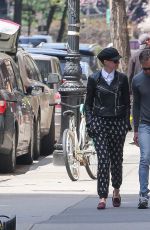 ANNE HATHAWAY and Adam Shulman Out and About in New York 04/19/2015