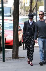 ANNE HATHAWAY and Adam Shulman Out and About in New York 04/19/2015