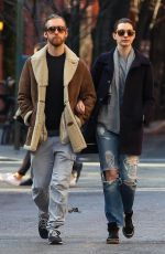 ANNE HATHAWAY and Adam Shulman Out and About in New York