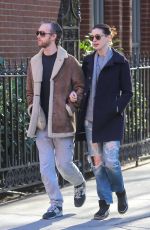 ANNE HATHAWAY and Adam Shulman Out and About in New York