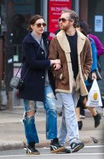ANNE HATHAWAY and Adam Shulman Out and About in New York