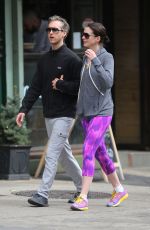 ANNE HATHAWAY Heading to a Gym in New York