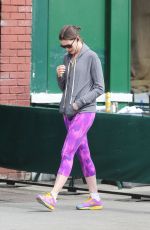 ANNE HATHAWAY Heading to a Gym in New York