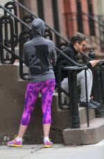 ANNE HATHAWAY Heading to a Gym in New York