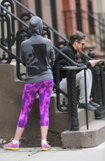 ANNE HATHAWAY Heading to a Gym in New York