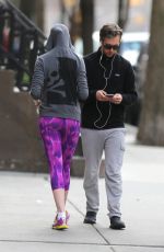 ANNE HATHAWAY Heading to a Gym in New York