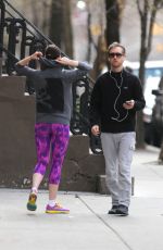 ANNE HATHAWAY Heading to a Gym in New York