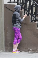 ANNE HATHAWAY Heading to a Gym in New York
