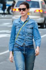 ANNE HATHAWAY in Jeans Out and About in New York