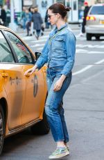 ANNE HATHAWAY in Jeans Out and About in New York