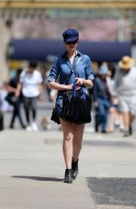 ANNE HATHAWAY Out and About in New York 04/18/2015