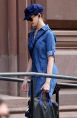 ANNE HATHAWAY Out and About in New York 04/18/2015