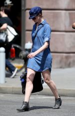 ANNE HATHAWAY Out and About in New York 04/18/2015