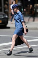 ANNE HATHAWAY Out and About in New York 04/18/2015