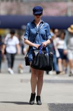 ANNE HATHAWAY Out and About in New York 04/18/2015