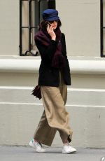 ANNE HATHAWAY Out and About in New York 04/23/2015