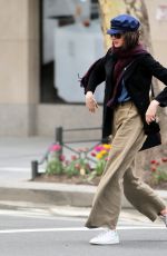 ANNE HATHAWAY Out and About in New York 04/23/2015