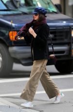ANNE HATHAWAY Out and About in New York 04/23/2015