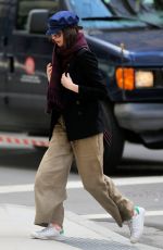 ANNE HATHAWAY Out and About in New York 04/23/2015
