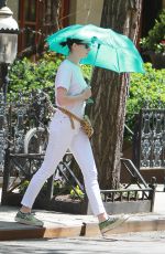 ANNE HATHAWAY Out and About in New York 04/29/2015