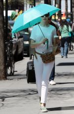 ANNE HATHAWAY Out and About in New York 04/29/2015
