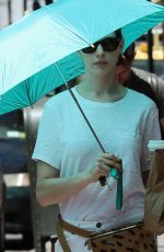 ANNE HATHAWAY Out and About in New York 04/29/2015