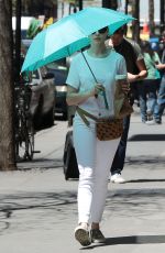ANNE HATHAWAY Out and About in New York 04/29/2015
