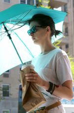 ANNE HATHAWAY Out and About in New York 04/29/2015