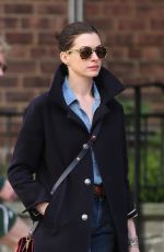 ANNE HATHAWAY Out in New York 04/25/2015